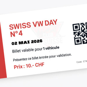 Billet entrée SWISS VW DAY N°4